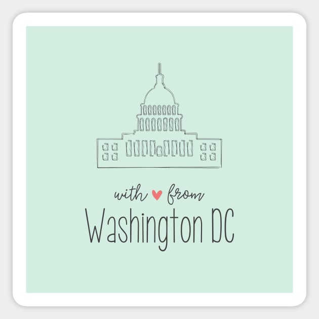 With Love from Washington DC Sticker by greenoriginals